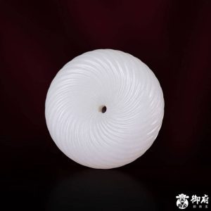 新疆和田玉白玉籽玉挂件 螺旋平安扣 14.2克商品图片